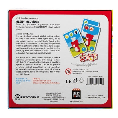 Mlsný medvídek (Teribear), společenská hra 140 x 140 x 25 mm