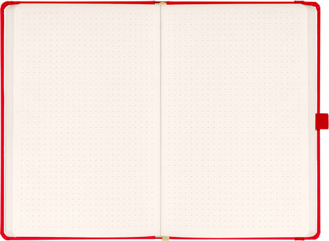 Notes Červený, tečkovaný, 13 × 21 cm