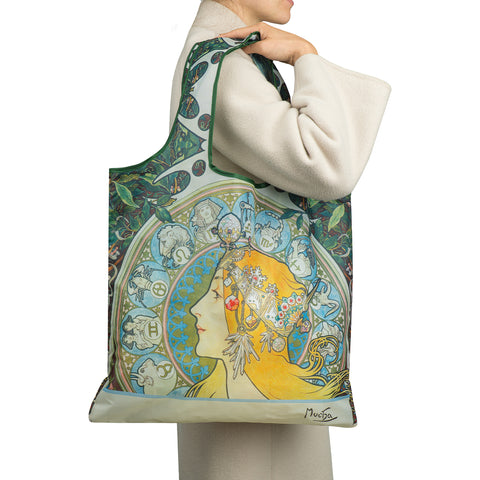 Skládací nákupní taška Alfons Mucha – Zodiak
