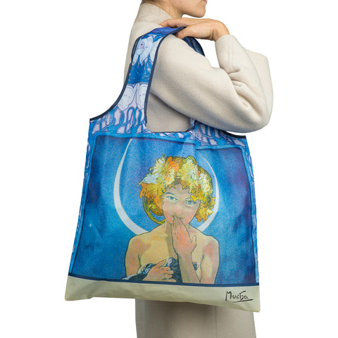 Skládací nákupní taška Alfons Mucha – Luna