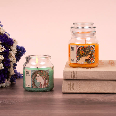 Vonná svíčka Mucha - Primrose, vůně meruňka