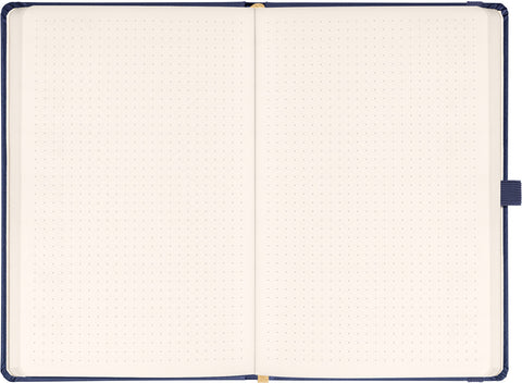 Notes Balacron, tmavě modrý, tečkovaný, 15 x 21 cm