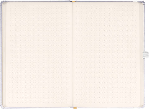 Notes Balacron, stříbrný, tečkovaný, 15 x 21 cm