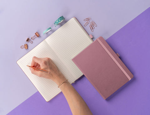 Notes Aprint Neo, růžový, linkovaný, 15 x 21 cm