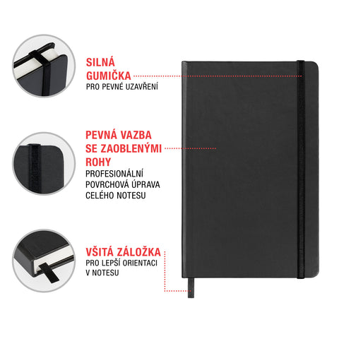 Notes Tomski & Polanski, linkovaný, 11 × 16 cm