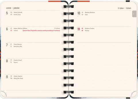 Spirálový 18měsíční diář Petito – Japonsko 2025/2026, 13 x 18 cm