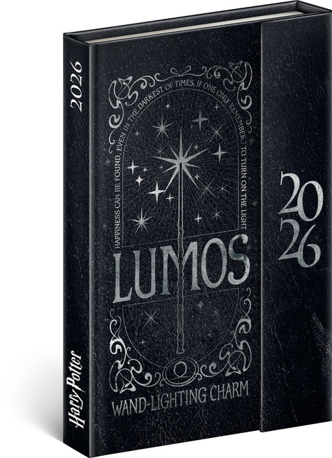 Týdenní magnetický diář Harry Potter –  Lumos 2026, 11 x 16 cm