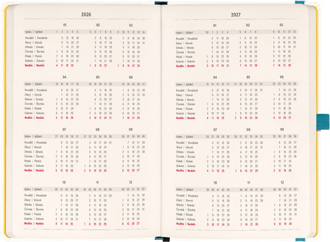 Planbook diář/notes Herbář 2026, 13 x 21 cm