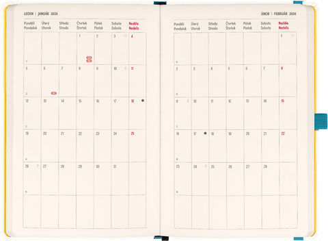 Planbook diář/notes Herbář 2026, 13 x 21 cm