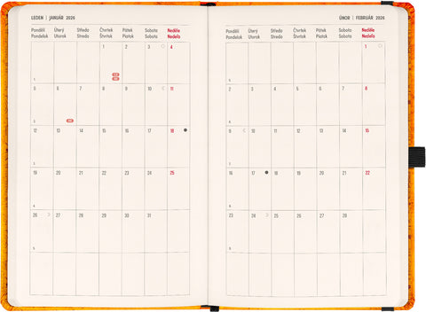Planbook diář/notes Harry Potter – Bradavice 2026, 13 x 21 cm