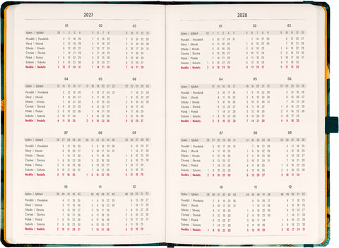 Planbook diář/notes Kočka 2027, 13 x 21 cm