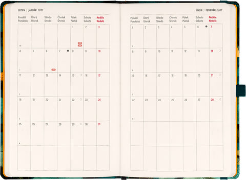 Planbook diář/notes Kočka 2027, 13 x 21 cm