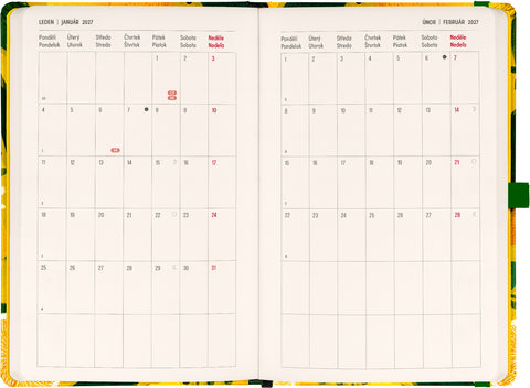 Planbook diář/notes Citróny 2027, 13 x 21 cm
