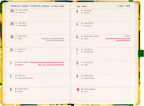 Planbook diář/notes Citróny 2027, 13 x 21 cm