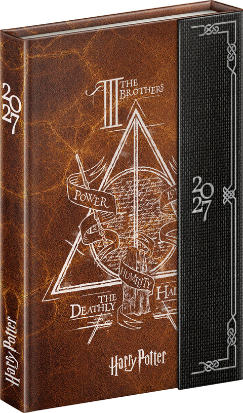 Týdenní magnetický diář Harry Potter – Relikvie smrti 2027, 11 x 16 cm