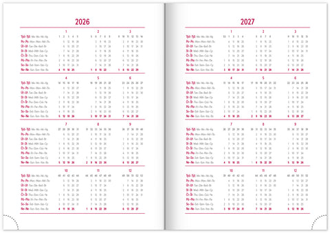 Denní diář Balakon 2026, zelený, 15 x 21 cm