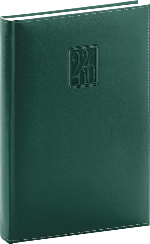 Denní diář Panama 2026, zelený, 15 x 21 cm