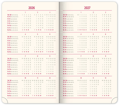 Kapesní diář Essenza 2026, káva, 9 x 15,5 cm