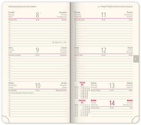 Kapesní diář Essenza 2026, káva, 9 x 15,5 cm