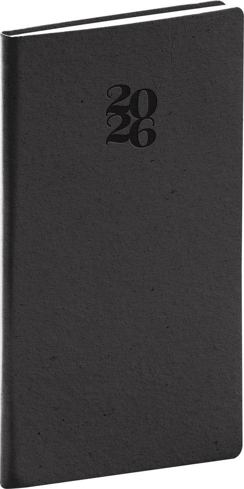 Kapesní diář Essenza 2026, káva, 9 x 15,5 cm