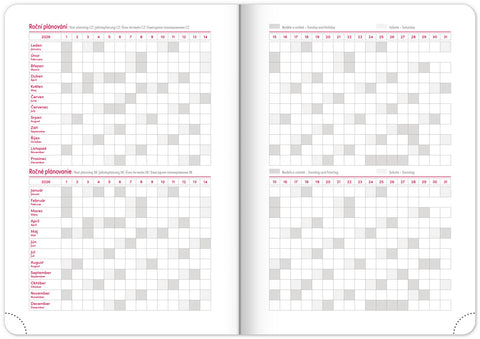 Týdenní diář Ajax 2026, zlatý, 15 x 21 cm