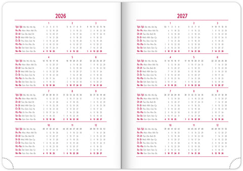 Týdenní diář Ajax 2026, modrý, 15 x 21 cm