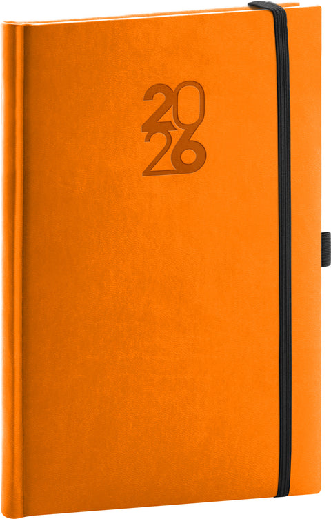 Týdenní diář Aprint Top 2026, oranžový, 15 x 21 cm