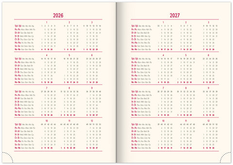 Týdenní diář Rivoli 2026, světle modrý, 15 x 21 cm