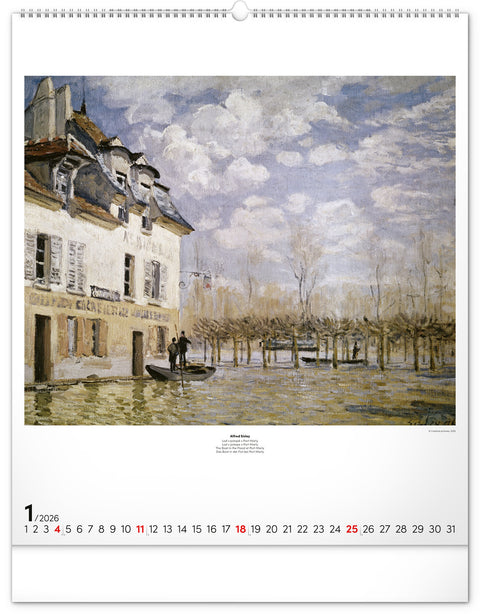 Nástěnný kalendář Impresionismus 2026, 48 x 56 cm