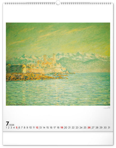 Nástěnný kalendář Claude Monet 2026, 48 x 56 cm