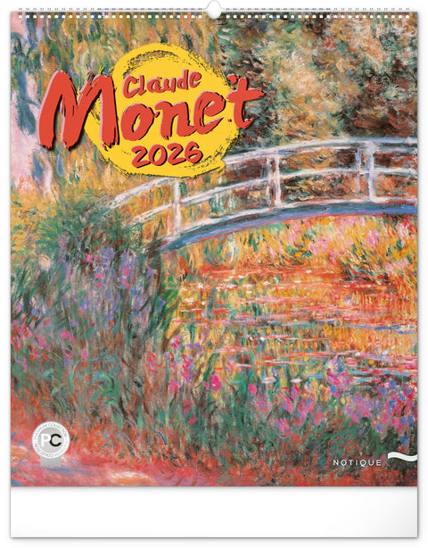 Nástěnný kalendář Claude Monet 2026, 48 x 56 cm