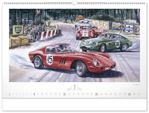 Nástěnný kalendář Oldtimers – Václav Zapadlík 2026, 64 x 42 cm