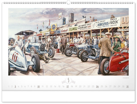 Nástěnný kalendář Oldtimers – Václav Zapadlík 2026, 64 x 42 cm