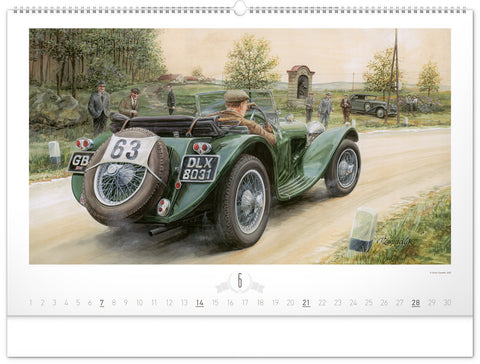 Nástěnný kalendář Oldtimers – Václav Zapadlík 2026, 64 x 42 cm