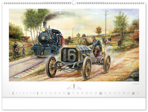 Nástěnný kalendář Oldtimers – Václav Zapadlík 2026, 64 x 42 cm