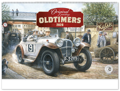 Nástěnný kalendář Oldtimers – Václav Zapadlík 2026, 64 x 42 cm