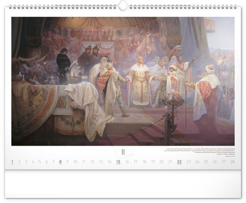 Nástěnný kalendář Slovanská epopej – Alfons Mucha 2026, 48 x 33 cm