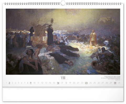 Nástěnný kalendář Slovanská epopej – Alfons Mucha 2026, 48 x 33 cm