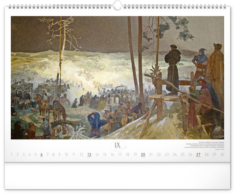 Nástěnný kalendář Slovanská epopej – Alfons Mucha 2026, 48 x 33 cm