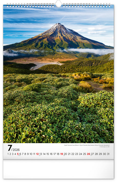 Nástěnný kalendář Hory 2026, 33 x 46 cm