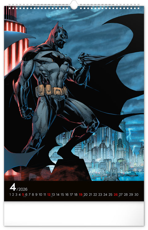 Nástěnný kalendář Batman Dark 2026, 33 x 46 cm