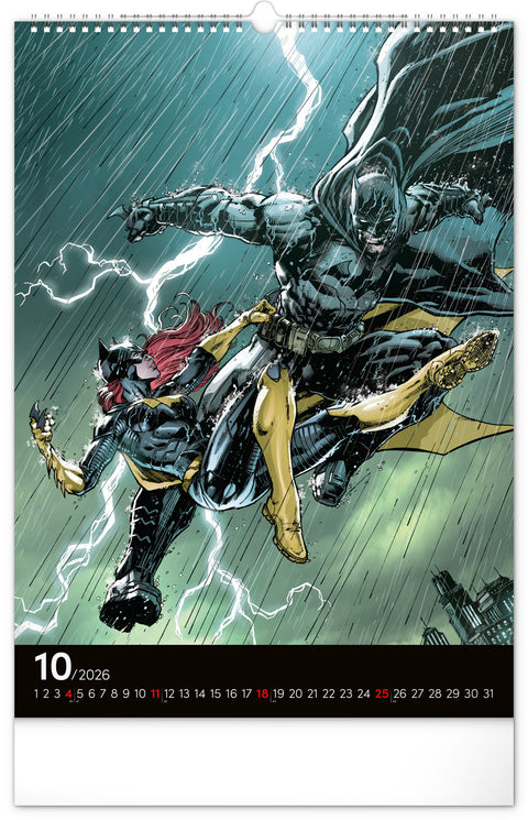 Nástěnný kalendář Batman Dark 2026, 33 x 46 cm