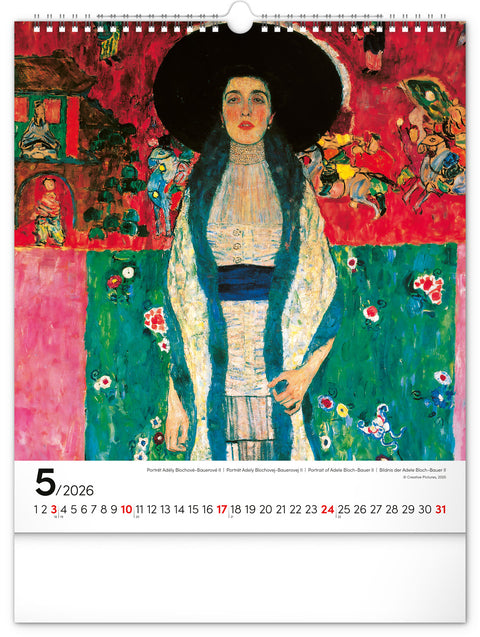 Nástěnný kalendář Gustav Klimt 2026, 30 x 34 cm