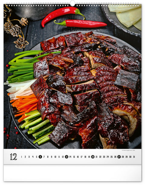 Nástěnný kalendář Gourmet 2026, 48 x 56 cm