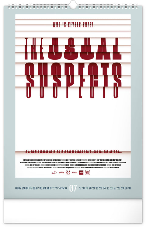 Nástěnný kalendář Alternative Movie Posters 2026, 33 x 46 cm