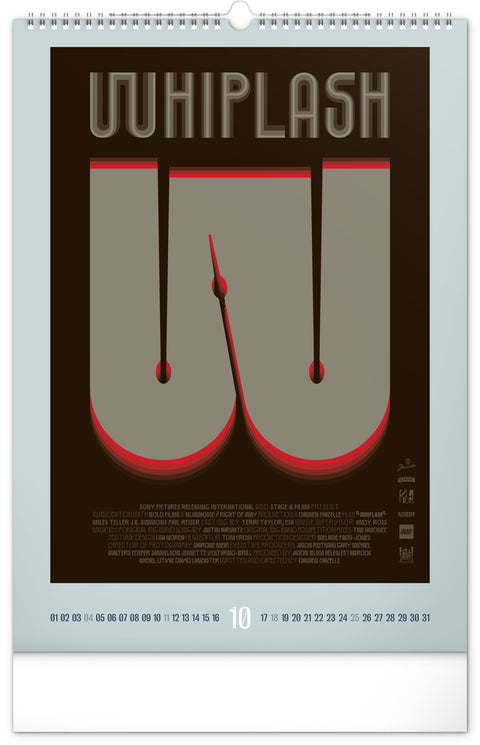 Nástěnný kalendář Alternative Movie Posters 2026, 33 x 46 cm