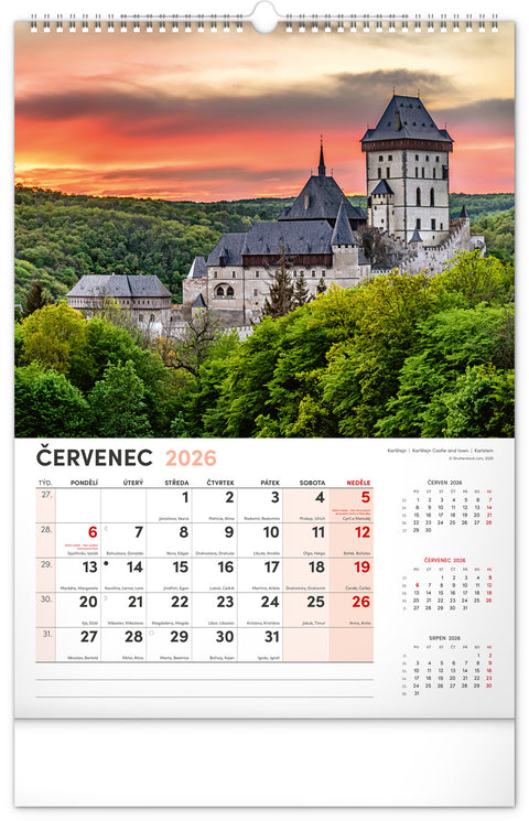 Nástěnný kalendář Má vlast 2026, 33 x 46 cm