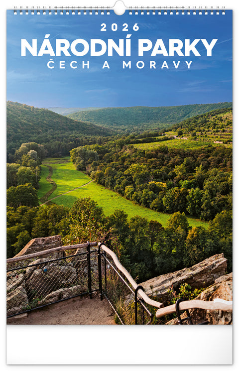 Nástěnný kalendář Národní parky Čech a Moravy 2026, 33 x 46 cm