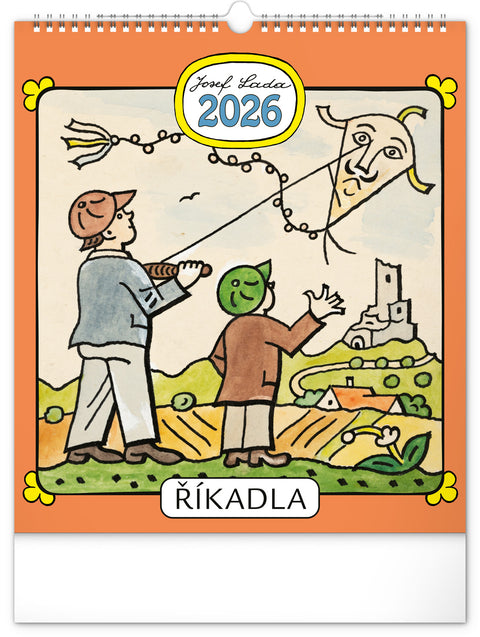 Nástěnný kalendář Josef Lada – Říkadla 2026, 30 x 34 cm