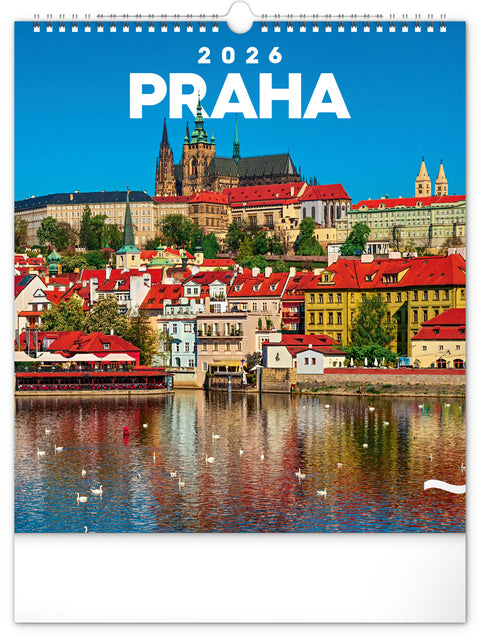 Nástěnný kalendář Praha 2026, 30 x 34 cm